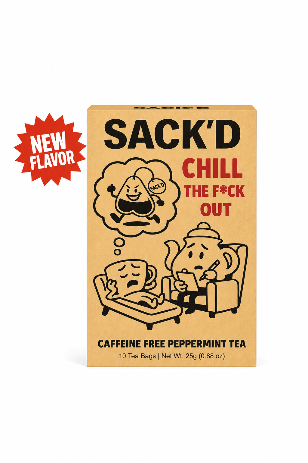 SACK’D Chill the F*ck Out – Caffeine-Free Peppermint Tea