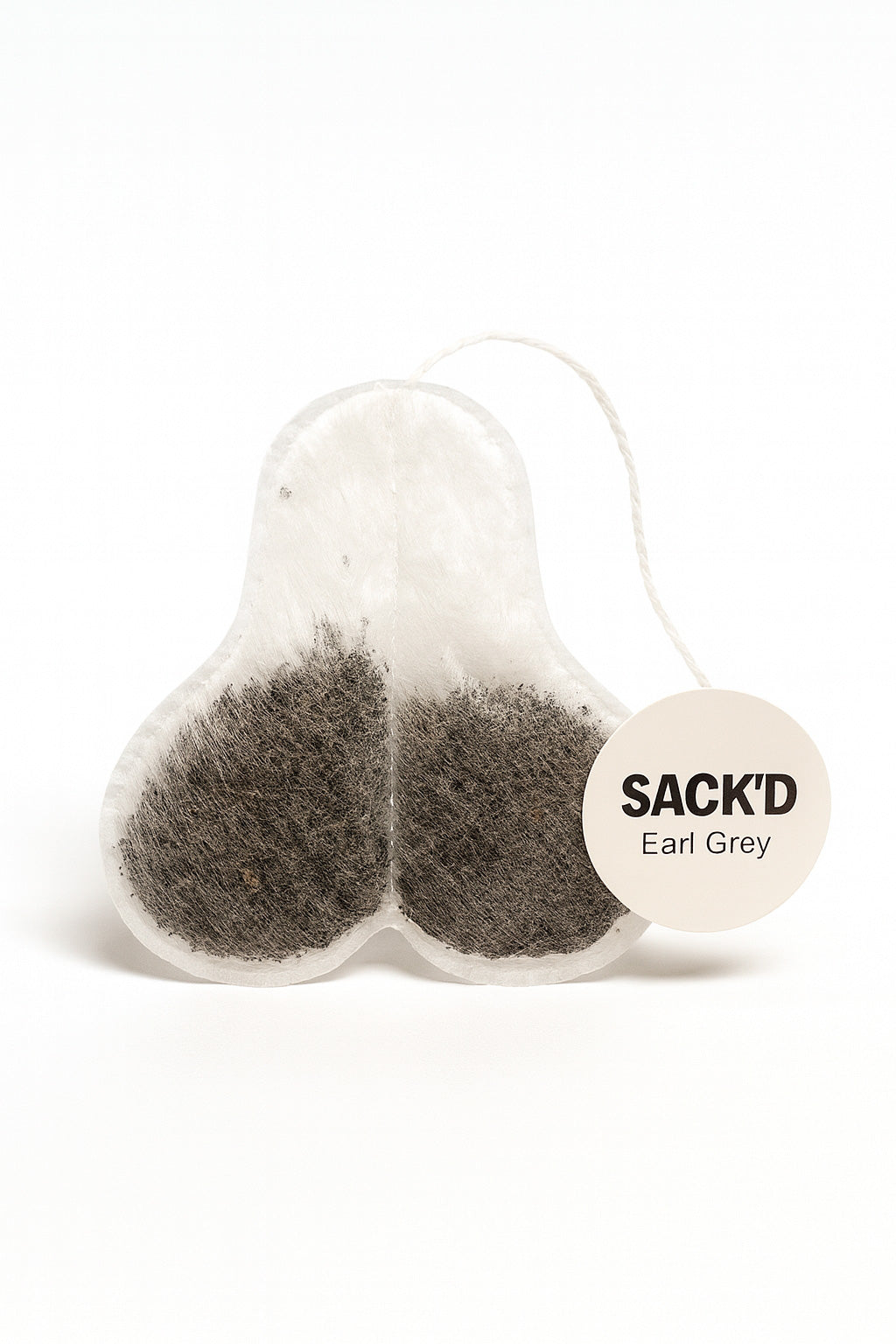 SACK'D Earl Grey ball sack shaped tea bag – premium black tea with real bergamot oil