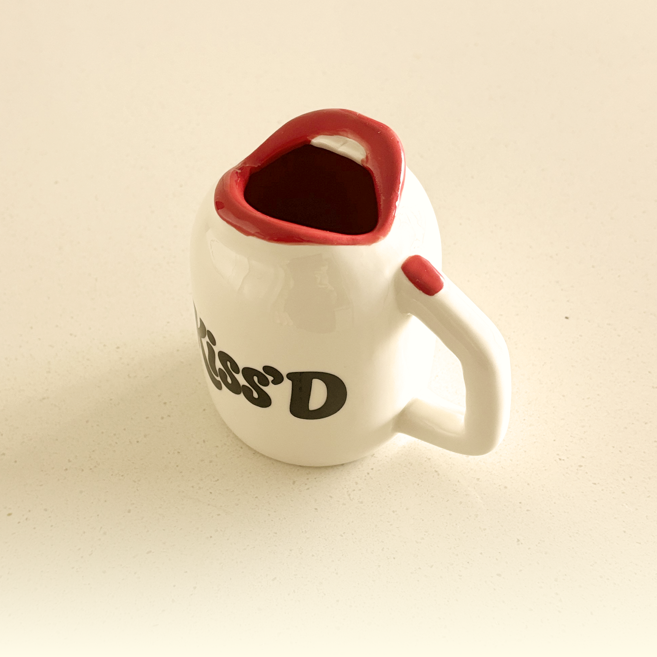 KISS'D Lip Mug — Handmade Ceramic Mouth-Shaped Mug